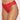 Allure Blushing Crotchless Panties with Pearls Red O/S