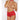 Allure Posh & Spicey Crotchless Panty with Choker & Pearls Red O/S