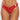 Allure Kisses & Bows Lace-Up Thong Panty Red O/S front