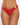 Allure Kisses & Bows Lace-Up Thong Panty Red O/S front