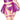 Darque PVC Skirt with Leg Straps Purple Queen