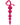 Gossip Hearts on a String Anal Beads - Magenta