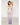 Seamless Halter Bodystocking Gown - White/Lavender O/S