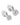 Gemsations Tapered Bling Bling Metal Anal Training Set Silver