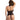 Mesh Halter Underwire Corset & G-String Black Large