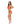 Strap-Tease Bra & Crotchless Panties Neon Orange S/M