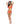 Strap-Tease Bra & Crotchless Panties Neon Orange S/M