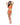 Strap-Tease Bra & Crotchless Panties Neon Orange S/M