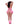 Club Candy Halter Open Cup Bra Skir Set Pink Queen