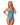 Flirty Hearts One Shoulder Thong Teddy - Blue S/M