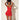 Lace & Mesh Open Back Babydoll & G-String Red S/M