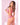 Lace Bra & Strappy Open Back Panty Sunset Pink S/M