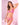 Lace Bra & Strappy Open Back Panty Sunset Pink S/M