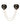 Neva Nude Two Heart Chained Pasties - Black O/S