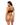 Lola Embroidered Teddy with Attached Garter Stays - Black Large