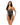 Lola Embroidered Teddy with Attached Garter Stays - Black Large