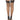 Rhinestone Black Thigh High Stockings One Size