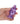 RealRock Crystal Clear 3.5" Anal Plug - Purple
