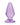 RealRock Crystal Clear 4.5" Anal Plug - Purple