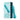 Turquoise bullet vibrator with packaging on a white background