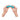 Turquoise silicone bullet vibrator held by hands on a white background