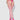 Person wearing pink lingerie and stockings on a white background