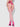 Person wearing pink lingerie and stockings on a white background