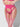 Pink lingerie set with garters on a gray background