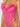 Pink lingerie set with feathered straps on a neutral background