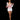 Woman wearing a white nurse costume with red accents on a black background