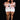 Two women in white and red nurse costumes on a black background