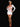 Woman wearing a white and red nurse costume on a black background