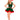 front of green and red elf costume