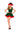 front of green and red elf costume