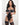 Lace Halter Garter Teddy & Stocking Set - Navy O/S