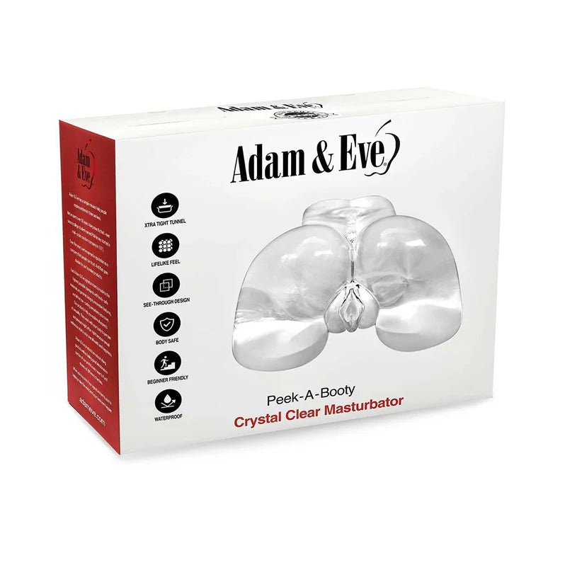 Peek-A-Booty Crystal Clear | Realistic Dual-Entry Masturbator Adult Toy Box Peek-A-Booty Crystal Clear | Realistic Dual-Entry Masturbator Adult Toy Box