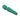 Green silicone wand vibrator on a white background