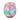 Colorful tie-dye rose vibrator on a white background