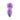 Purple Adam & Eve Rotating Rose Anal Plug on a white background