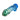 green blue ombre Adam & Eve Seaside Dreams Realistic Dildo