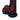 A black and red marbled thrusting dildo stands upright, showing the base against a white background, showcasing its detailed texture and realistic design.