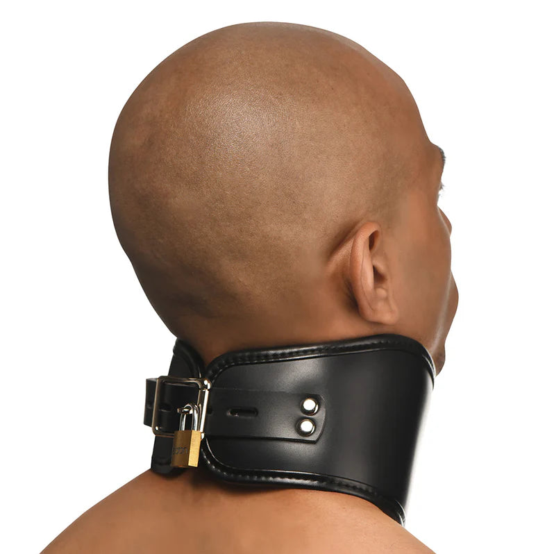 Master Series Hard Stance Padded Locking Posture Collar Adult Toy Box Master Series Hard Stance Padded Locking Posture Collar Adult Toy Box