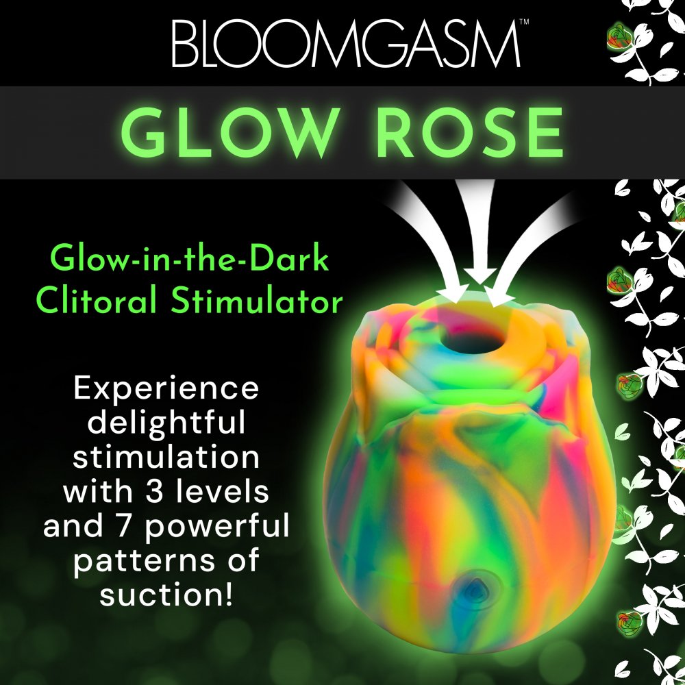 Glow Rose Glow-in-the-Dark Rainbow Rose Vibrator Adult Toy Box Glow Rose Glow-in-the-Dark Rainbow Rose Vibrator Adult Toy Box