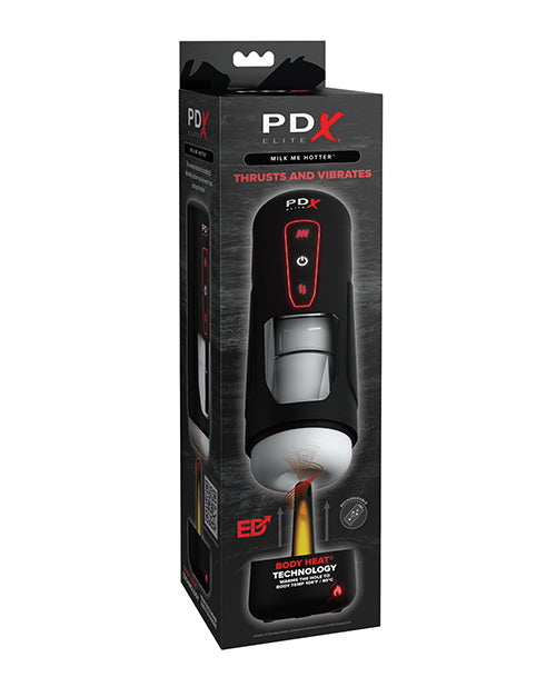 PDX Elite Milk Me Hotter Masturbator - Black  Adult Toy Box