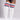 White ribbed over-the-knee socks with navy and red stripes near the top, worn by a model in a black bodysuit against a light gray studio background.