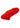 Coiled red shibari rope on a white background