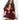 Woman wearing a burgundy lace lingerie set against a white background