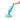 Turquoise silicone butt plug held by a hand on a white background