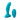 Turquoise silicone rimming plug with control unit on a white background