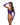 Woman wearing a purple bodysuit and gloves on a white background